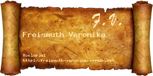 Freismuth Veronika névjegykártya
